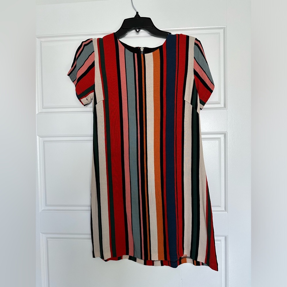 Striped color shift dress